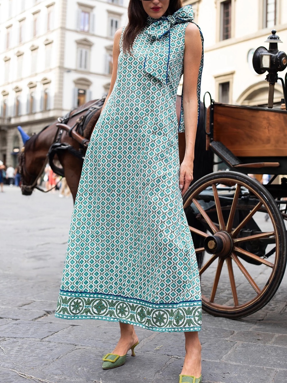 Sue Sartor Tibi Dress — Verdigris Fiore